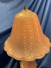 1940 s Pink Glass  Boudoir Art Deco Parlor 14 5  Lamp Designed By L j  Houze 