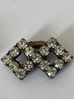 Vintage Silver Tone Rhinestone Shoe Clips
