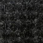 17 Feet Black Satin Roses Table Skirt Tradeshow Wedding Party Catering Supplies