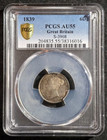 1839 Great Britain Six Pence Pcgs Au55