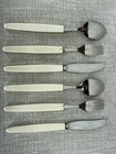 Vintage Skaugum Norway Flatware Set 6 Pcs White Handle 035 1 526
