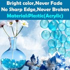 630 Pcs Lake Blue Acrylic Flat Marbles Decorative Gem Stones For Vase Fillers   