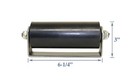 6  Gate Roller Rubber Top Guide Rubber Sliding Rolling Slide Wheel With Bolt