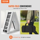 Vevor 61 Key Folding Keyboard Piano Portable Foldable Piano Bluetooth Midi White