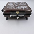 Sears Waffle Iron   Grill Brown Herbs Counter Craft Vintage Tested