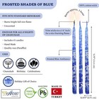 Premium Dripless Hanukkah Candles Multi Blues Frosted Thin Single Pack  Blue 