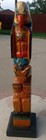 West Coast Totem Alaskan Hand Carved Eagle Salmon  genuine Indian Made  11 5  
