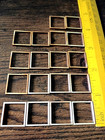 Set Of 18   3 4  Square Laser Cut Wood Frames