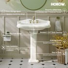Bathroom Pedestal Sinks Vintage White Pedestal Sink  19 l X 23 w  With Overflow 