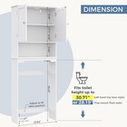 Over The Toilet Storage Cabinet With Doors adjustable Shelf bathroom Space Saver