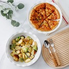 Hvh 10 Inch Ceramic Pie Pan Set Of 2  White Farmhouse Fluted Edge