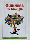 Guinness Beer Metal Sign - Guinness For Strength Retro Vintage Rugby