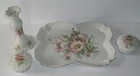 Antique 6 Pc Flowered Dresser Vanity Set Reduced