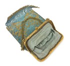 Antique European Beaded Bag With Gilt Metal Frame
