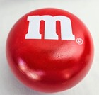 M m Candy Dish Bowl Red Ceramic    Looks Like A Big M m   Nos  5 