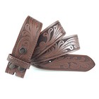 Western Belt Handmade Strap Men s Full Grain Leather No Buckle Cowboy Rodeo Belt