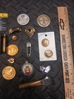 Vintage Us Military Junk Drawer Lot Insignia Pins Coins Buttons Medals   