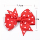 50pcs 3  Dovetail Grosgrain Dot Ribbon Kids Hair Bows Hair Accessories No Clips