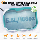 Pet Heated Water Bowl - 5 5l Extra-large Rectangular Outdoor Durable Outdoor Dog