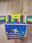 Vintage Clown Primary Color Children s Sweater