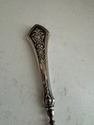 Antique Webster Sterling Silver Handle Button Hook Floral   Scrolling Decoration