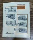 Greenlee Bros  Co Rockford  Il Industrial Metal Working Lathe Brochure Catalog 