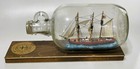Ship In A Bottle - Gorgeous Display  Folk Art  Whimsy In Bottle 