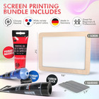 Marabu Screen Printing Kit Set - Screen Print Kit With Reusable Wooden Frame  1 