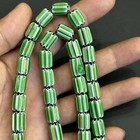 Vintage Venetian Trade Old African Glass Layer Chevron Beads Strand Necklace