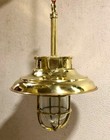 Nautical Marine Ship Hanging Cargo Ship Pendant Light With Brass Shade 2 Pcs