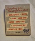 Vintage Matchbook White Chief Lodge Motel Fish Camp  California Unstruck Full