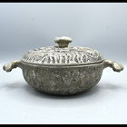 Don Drumm Cast Aluminum Casserole Dish With Lid Vintage Mcm Brutalist 1 5 Quart