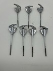 Lot Of 7 Vintage Ludwig 60 s 70 s Bass Drum T Rods Claws Chrome