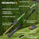 Workprox 20v Cordless Pole Hedge Trimmer  9 2-feet Reach 11 Rotating Head 2 0ah
