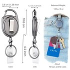 Qreel Heavy Duty Badge Reel  Id Badge Holder Retractable Keychain  2 Pack
