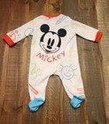 Vintage Mickey And Co All Over Print Baby Boy Girl Romper Jumpsuit 6-12 Months