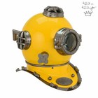 Brass Steel Yellow Finish Mark V Us Navy Full Size Scuba Diving Divers Helmet