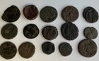 9 Ancient Roman Bronze And Silver Coins  Unsearched And Uncleaned  Lot G  