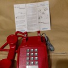 Cortelco Red Analog Desk Telephone 250047-mba-20m Retro Push Button W box
