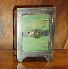 Stenciled Door With Recessed Knob Safe Bank With Key  Cast Iron  C 1900  Stevens
