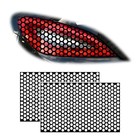 2 Pcs Car Rear Tail Light Lamp Stickers Honeycomb Type Decal  Bright Black