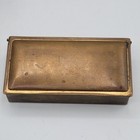 Antique Bronze Metal Stamp Box Lid Ges Gesch Austria
