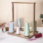 Wooden 6-spool Yarn Holder For Crocheting  Wood Yarn Storage Organizer Knitti   