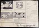 Original 1958-1960  Mercedes Benz 300 Sl Roadster Sales Brochure  Usa W198
