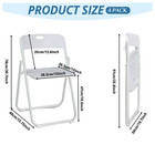 Commercial White black Plastic Folding Chairs Stackable Picnic Party  Set Of 4-6