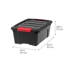 Usa 13 Qt Stackable Plastic Storage Bins With Lids  6 Pack - Bpa-free  Made I   