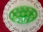 Vintage Green Glass Flower Frogs