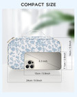 Relavel Travel Makeup Bag  Small Floral Cosmetic Bag With Makeup Brush Compartme