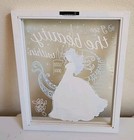 Disney Princesses Wall Art Belle  beauty And The Beast  Glass Art 12  X 10 