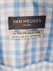 Van Heusen Dress Shirt Men s M 15-15 5 32 33 Blue Rose Stretch Wrinkle Free